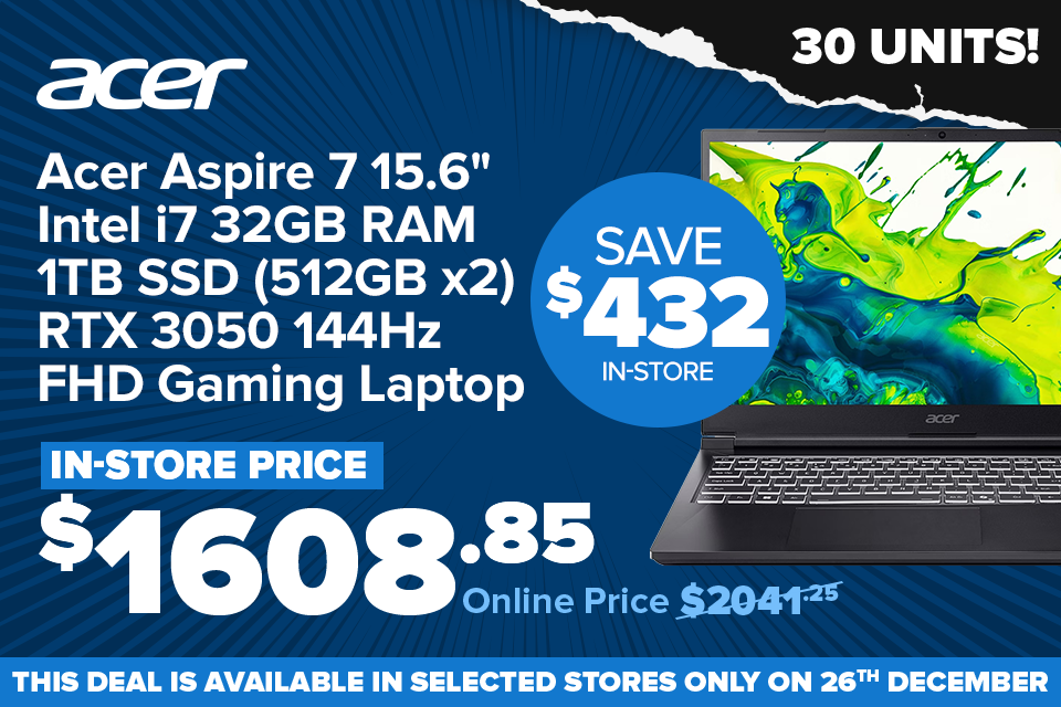 ONLY AVAILABLE AT SELECTED STORES ON 26TH DECEMBER