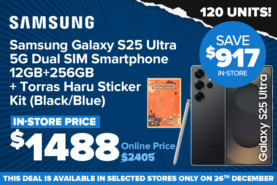 ONLY AVAILABLE AT SELECTED STORES ON 26TH DECEMBER