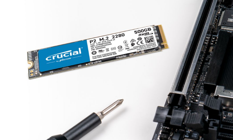 Crucial P2 500GB NVMe PCIe M.2 2280 up to 2300 MB/s Read, 940 MB/s