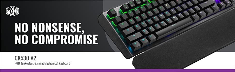 Buy The Cooler Master Ck530 V2 Tkl Rgb Mechanical Gaming Keyboard Blue Ck 530 Gktl1 Us Online Pbtech Com