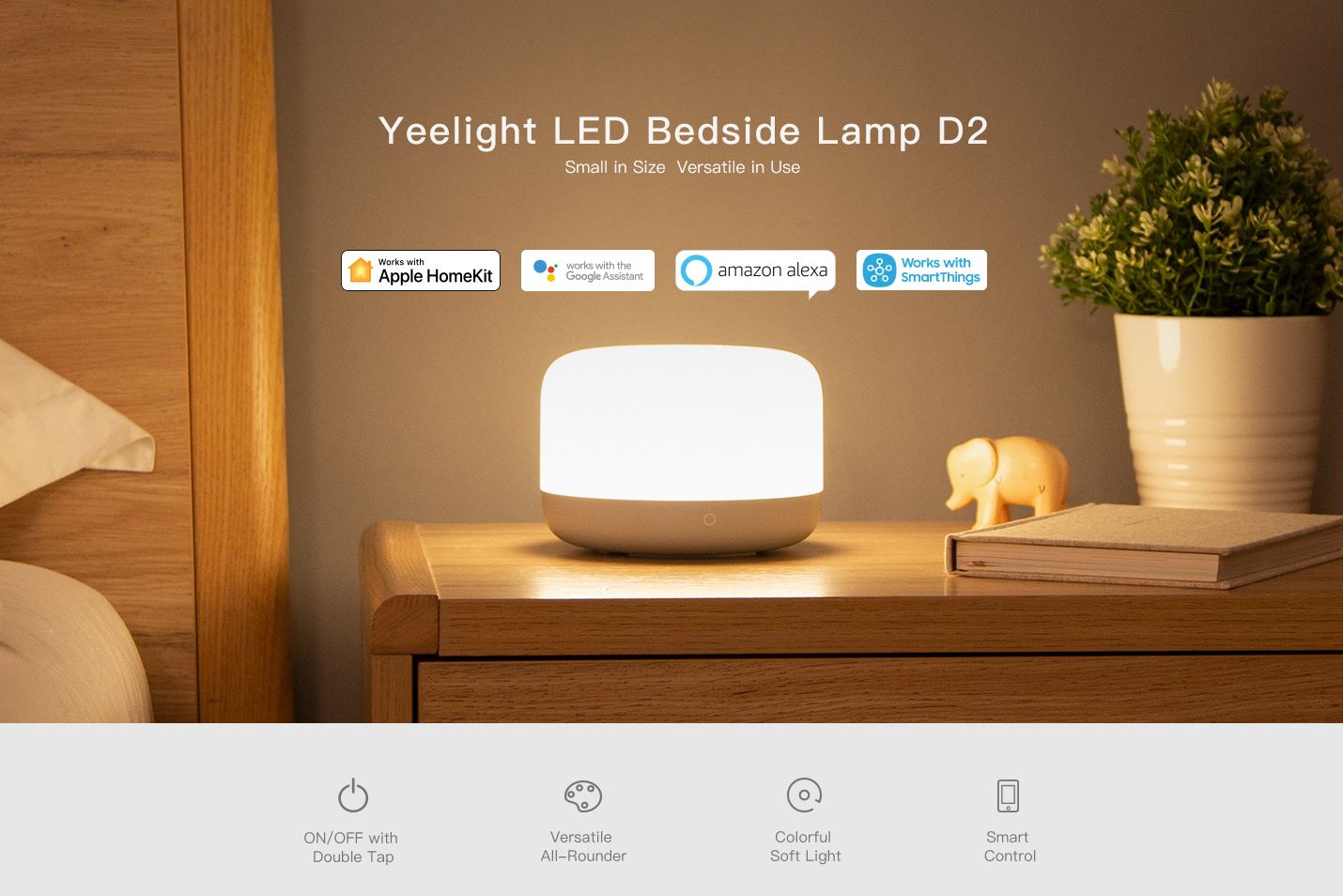 Yeelight led bedside lamp d2 ylct01yl