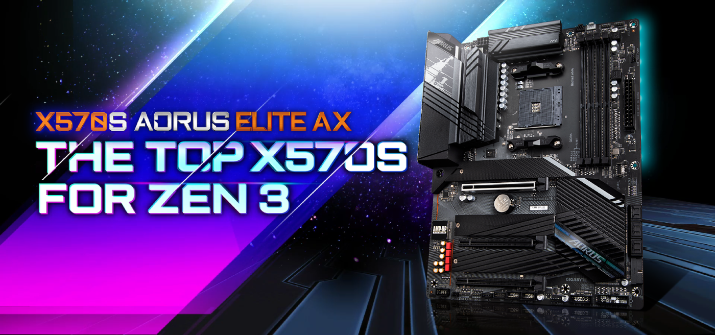 Buy the Gigabyte X570S AORUS ELITE AX ATX For AMD Ryzen 2nd/3rd Gen