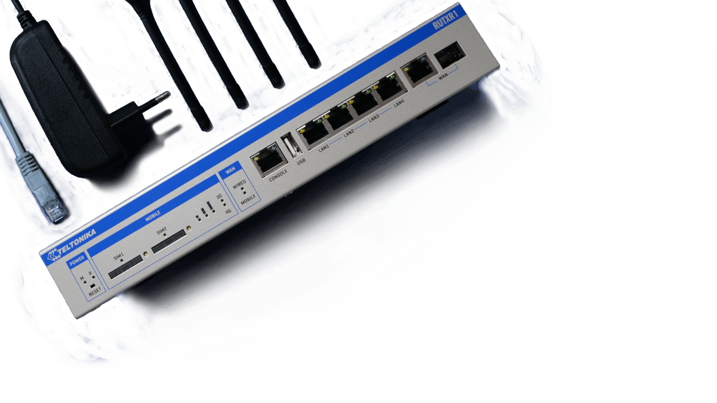 TELTONIKA Enterprise Rack-Mountable SFP/LTE Router (RUTXR1)