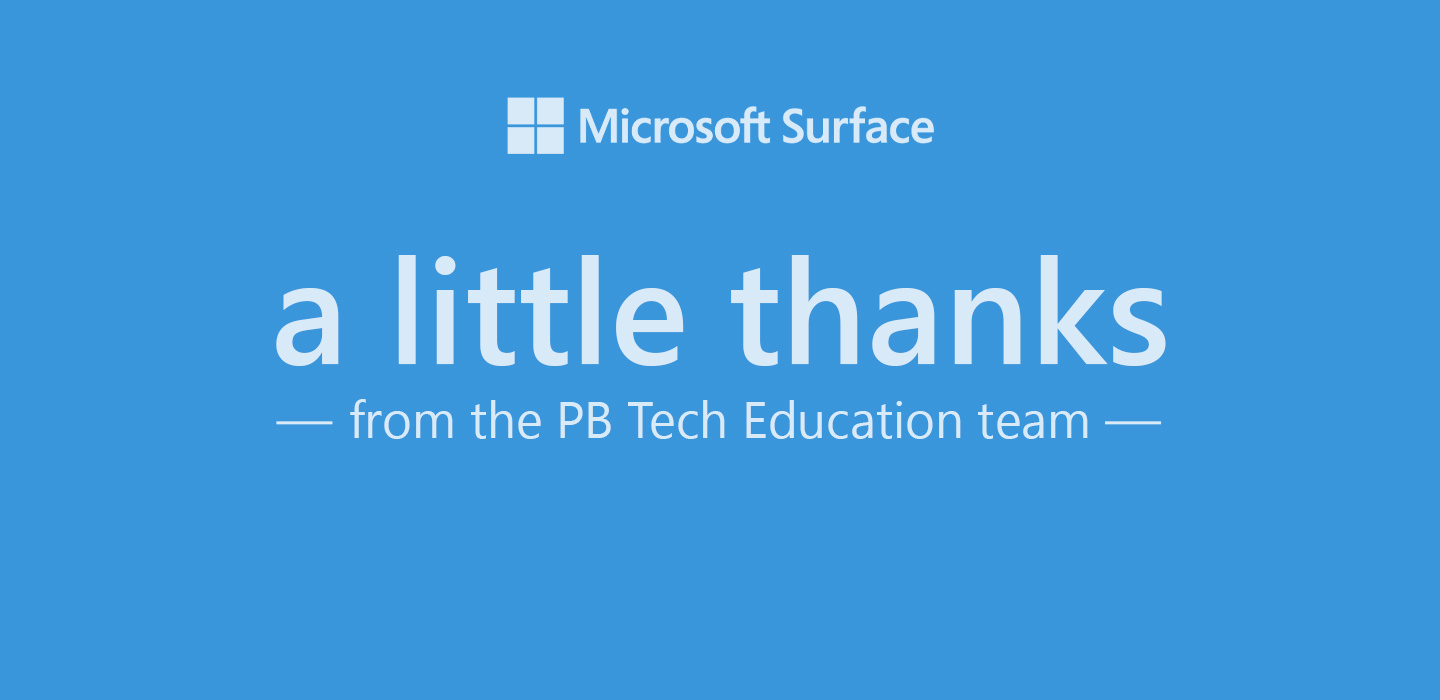 A little thanks from PB Tech Education