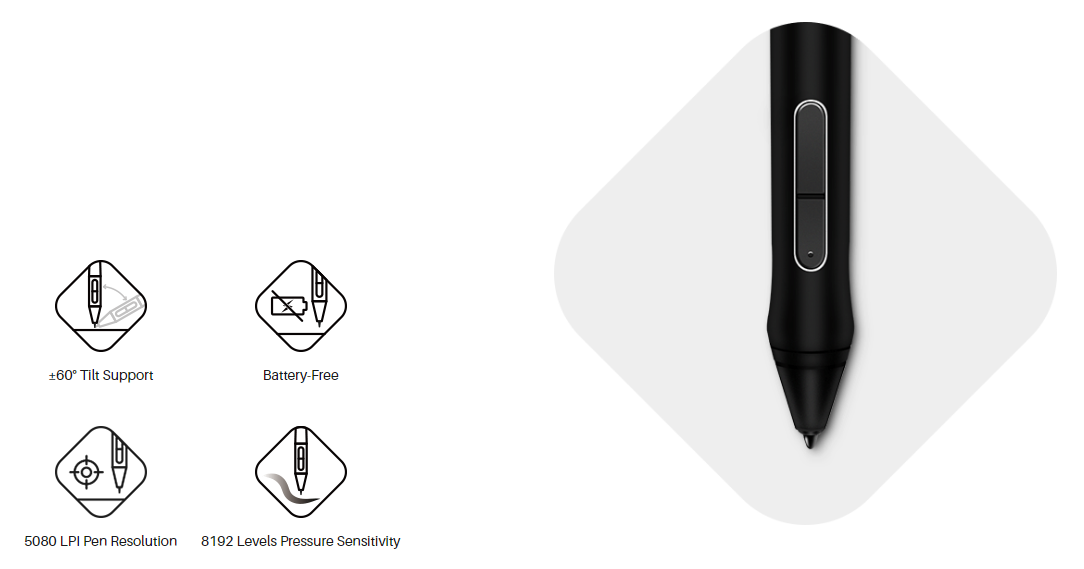 Buy the Huion Kamvas Pro 16 Premium Pen Display tablet 15.6 inch Screen, Full... ( GT156