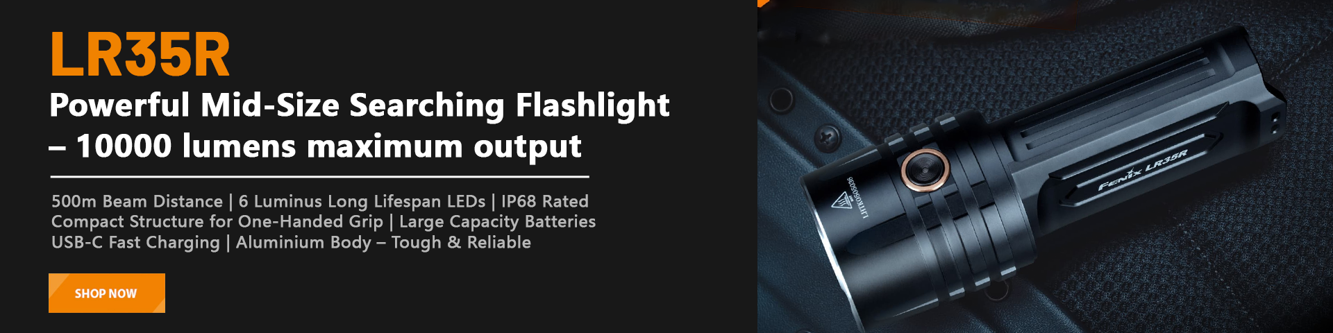 Fenix LR35R Rechargeable LED Torch