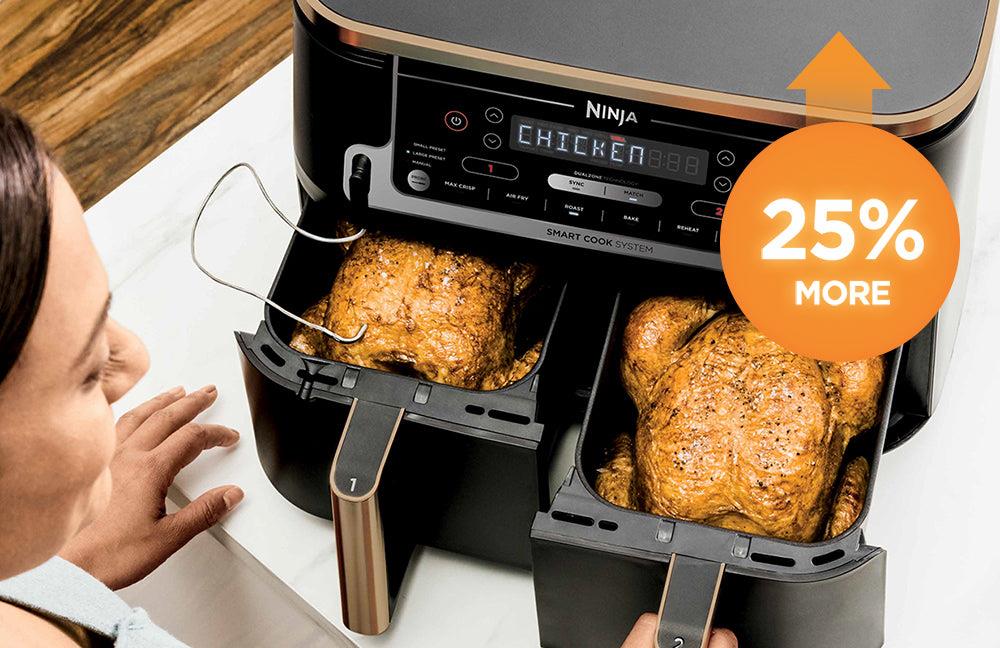 PriceGrabber - Ninja Foodi Af450 Max XXXL Smart Dual Zone 9.5L Air Fryer -  AF450 - Bake -Air Roast - Reheat - Dehydrate, Pbtech