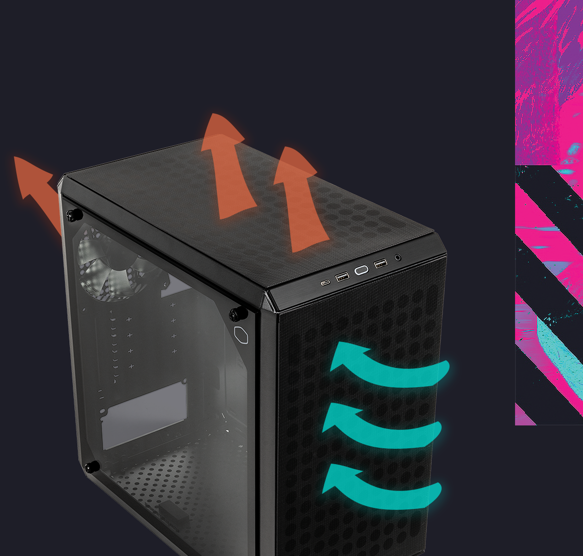 Buy the Cooler Master Q300L V2 mATX Mini Tower Gaming Case Support mATX