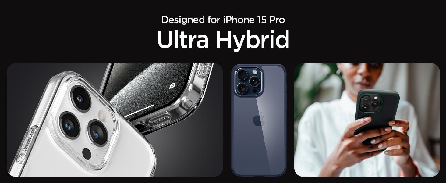 Buy the Spigen iPhone 15 Pro (6.1) Ultra Hybrid Case - Crystal Clear -  ( ACS06707 ) online 