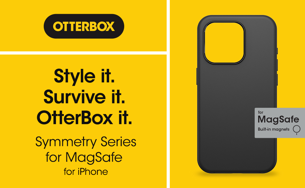 Symmetry series + for MagSafe for iPhone, stylish and rugged, sleek and protective, OtterBox case