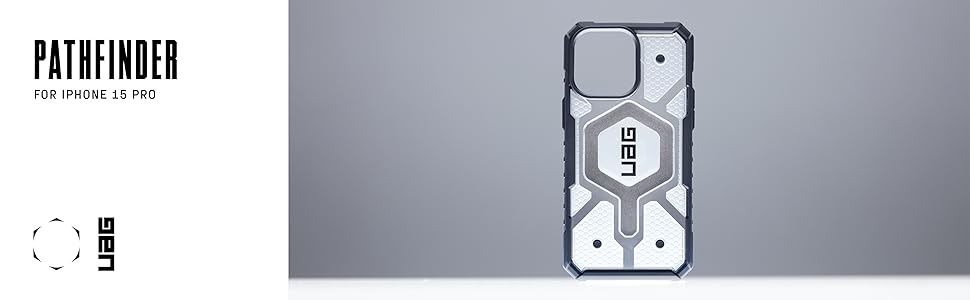 UAG for iPhone 15 Pro Case Pathfinder Clear Rugged Protective Cover