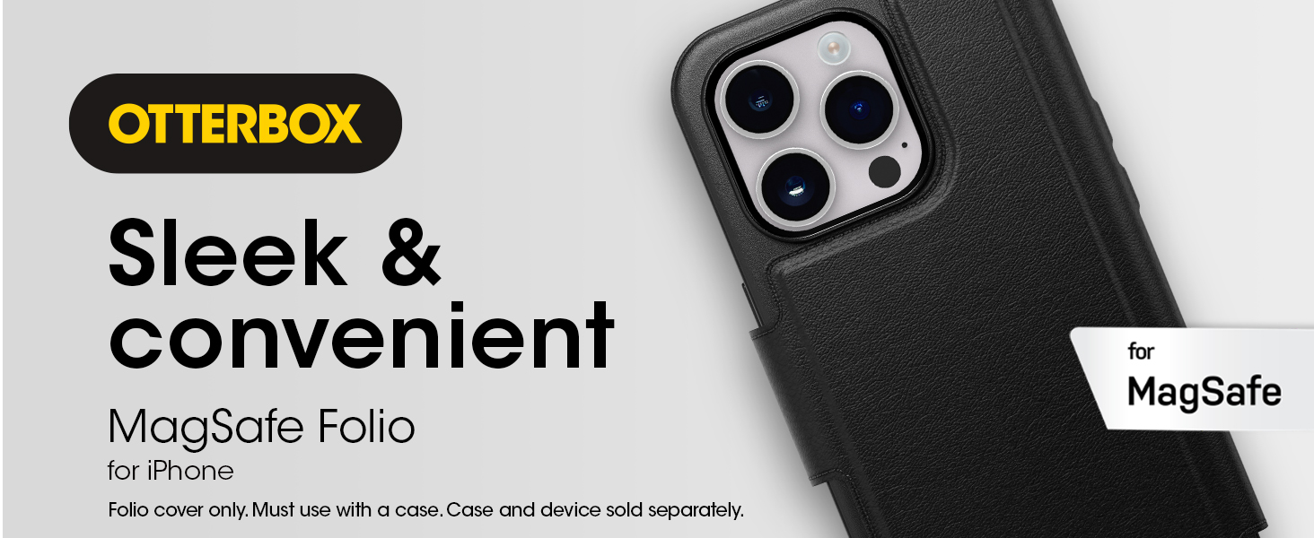 folio wallet for iphone, otterbox folio, wallet case, case with cardholders,black leather phone case