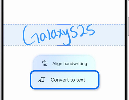 Screenshot of Note Assist functionality.