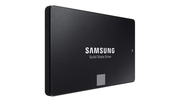 A standard 2.5-inch SATA SSD. This type plugs in just like an old hard drive but delivers much faster performance and silent operation.