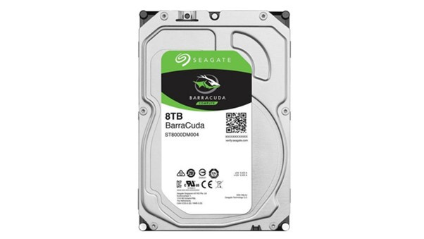 A traditional hard disk drive (HDD) with a large 8TB capacity. It’s affordable and great for storing massive files, but it’s slower and uses moving parts.