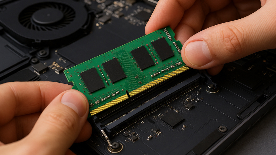 Picture of laptop RAM.
