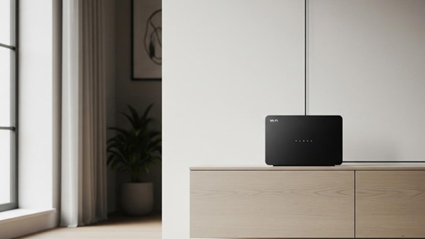 For a single router, central placement is essential to maximise signal strength across both floors.