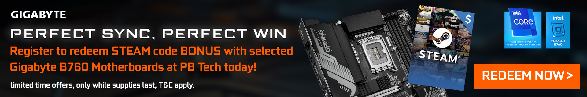 Picture of Gigabyte STEAM B760 Motherboard Promotions at PB Tech