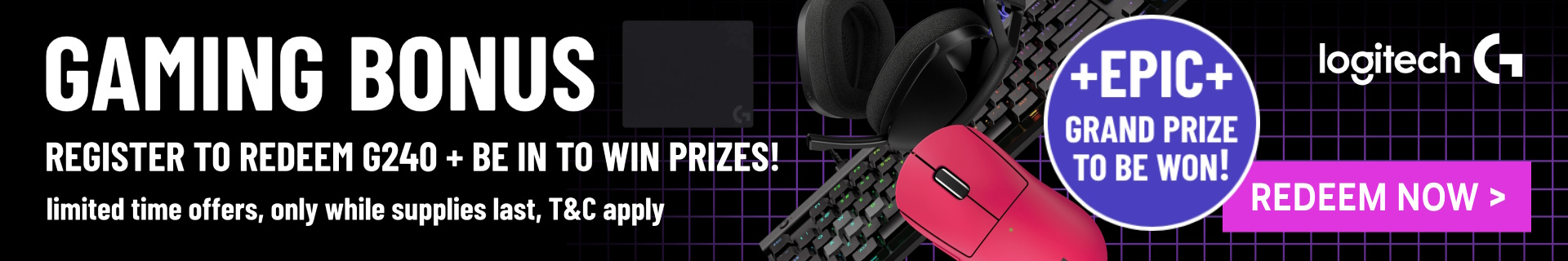 Picture of Logitech G Gaming PC Promotions at PB Tech