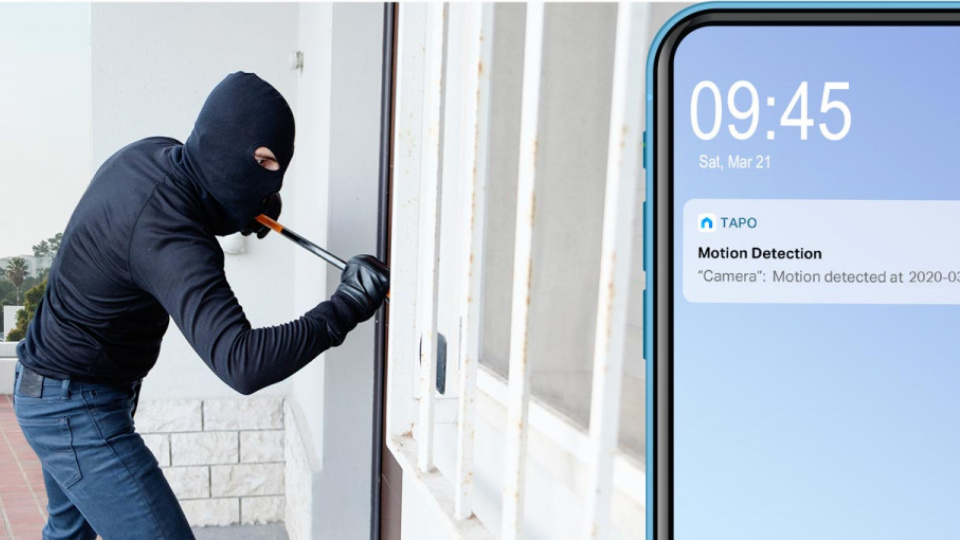 Picture of person being recorded by camera.