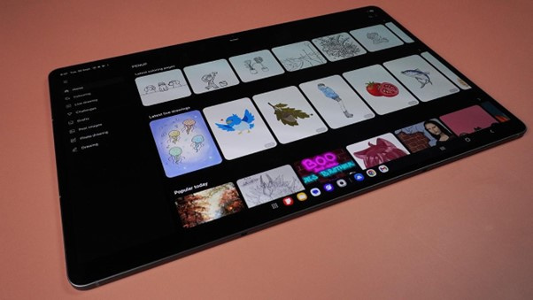 The tablet's vibrant Dynamic AMOLED 2X display is an ideal canvas for creative tasks like drawing, with the included S Pen offering a natural and responsive experience.