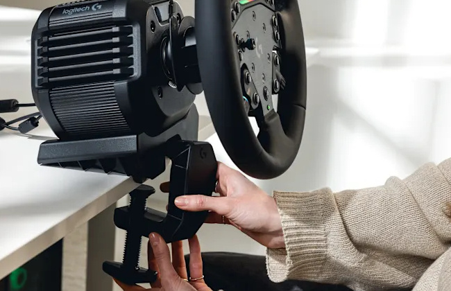 Picture of Logitech racing wheel.