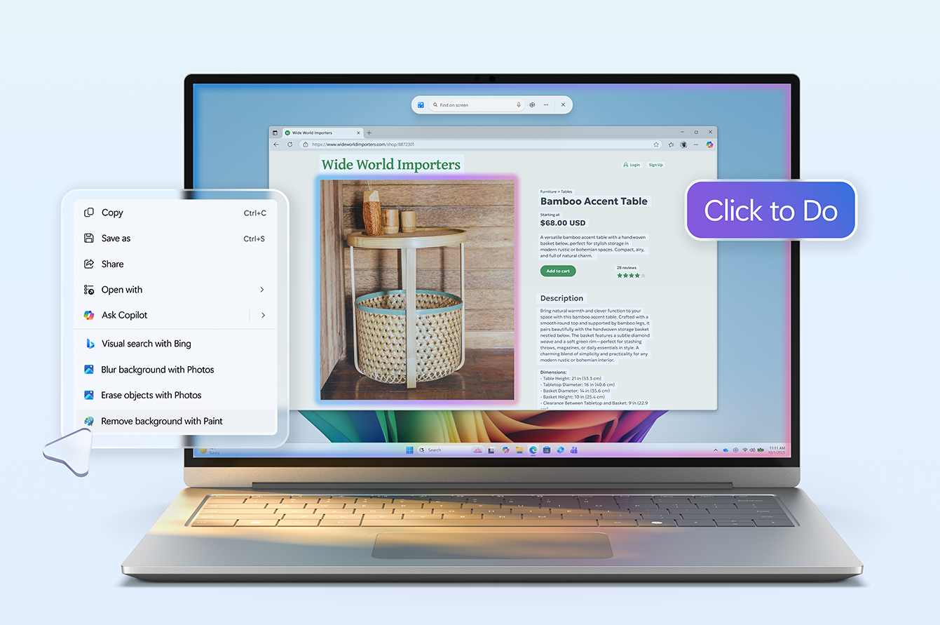 One click, more actions