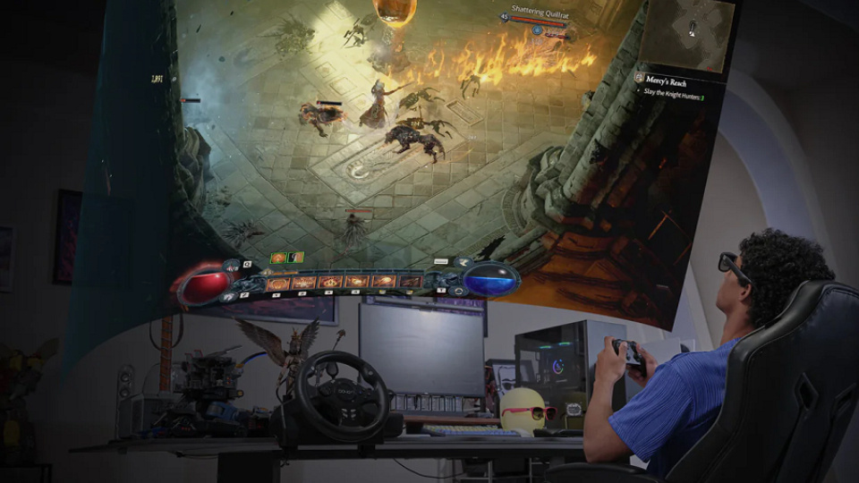 Picture showing Xreal Air 2 Pro features.