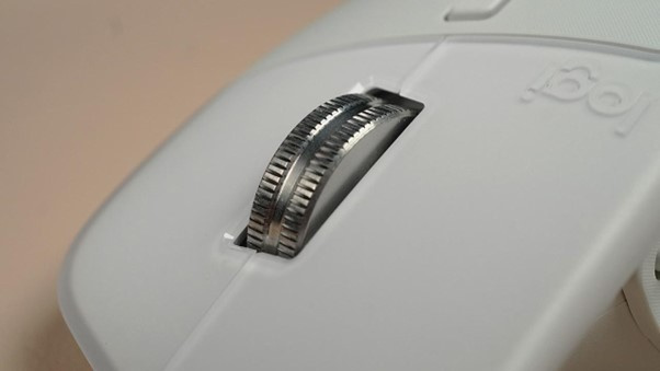 Logitech’s MagSpeed scroll wheel switches seamlessly between tactile ratchet and free-spin modes for faster navigation.