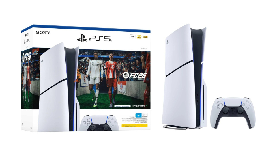 Picture of PlayStation 5 Slim Disc Edition FC26 edition.