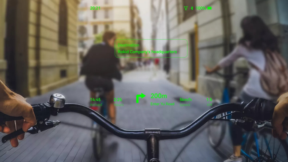 Picture of AI glasses functionality.