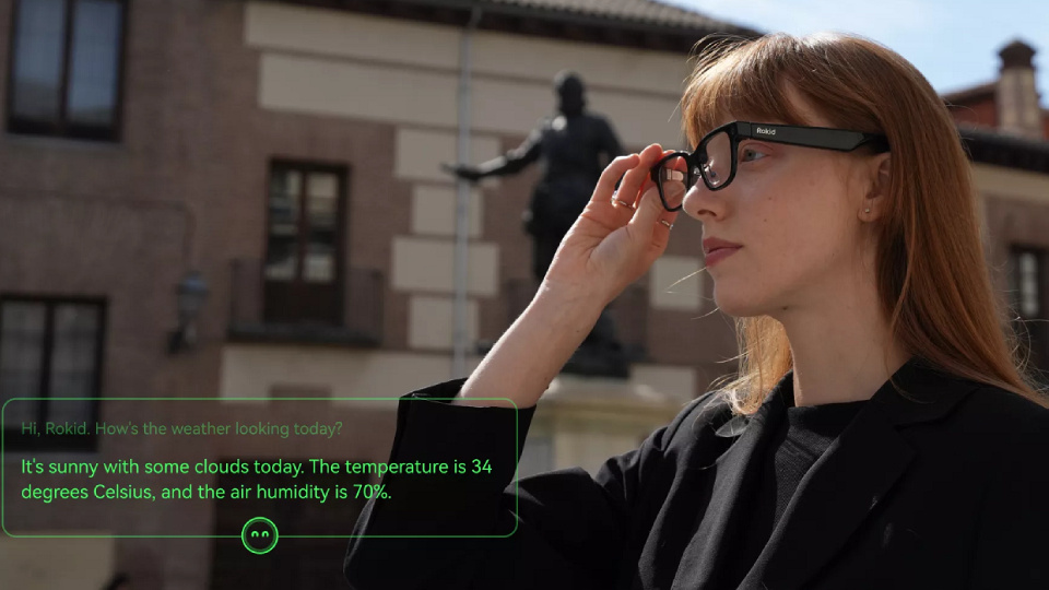 Picture of AI glasses functionality.
