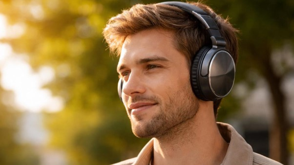 Wireless over-ear headphones use Bluetooth but retain a physical headband, offering longer battery life and a more immersive fit.