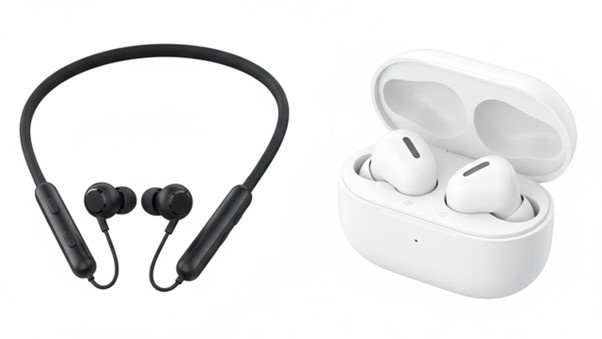 Wireless headphones still use a cable or neckband between earbuds, while true wireless earbuds remove all physical connections.
