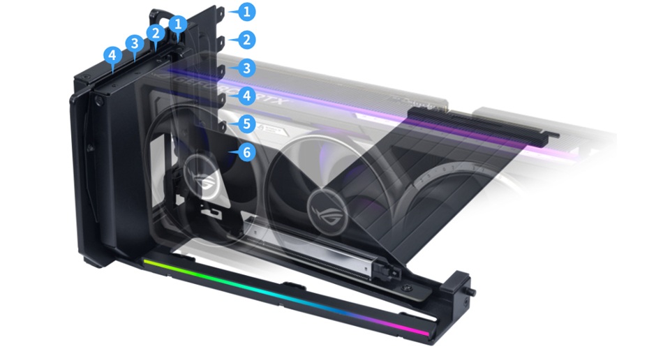 Lian Li Multi-Direction PCIe 5.0 Vertical GPU Bracket White Feature 6