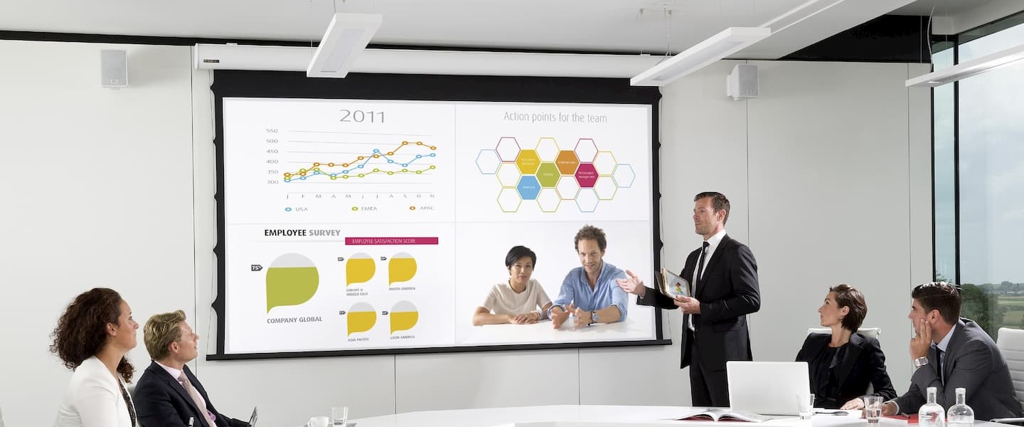 Meeting Room Projector vs. TV Screen PB Tech Business