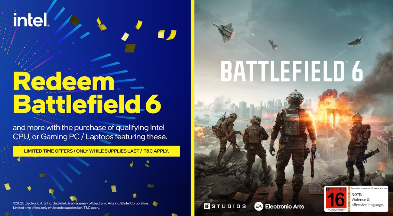 Picture of the Intel Master Key Battlefield 6 Promotion at PB Tech
