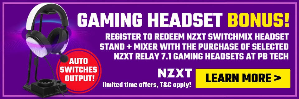Picture of NZXT Headset + SwitchMix Headset Stand & Mixer BONUS at PB Tech!