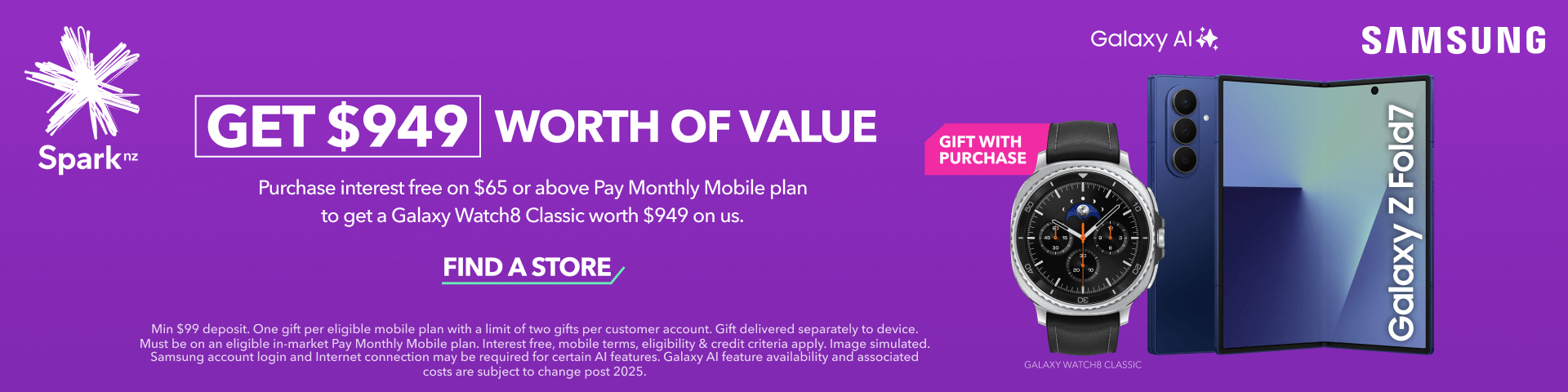 Spark - Get $949 Worh of Value - New Galaxy Z Fold7