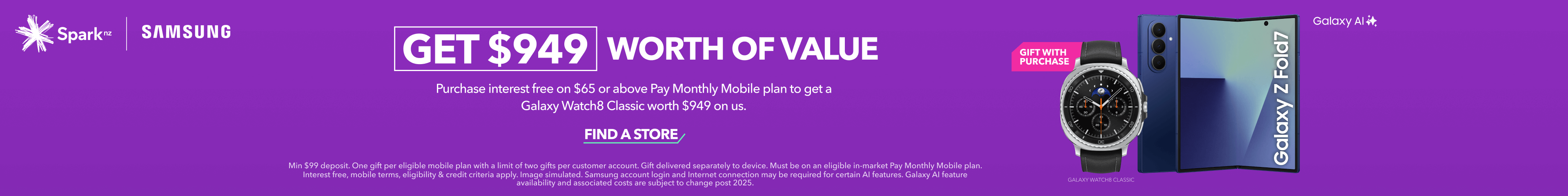 Spark - Get $949 Worh of Value - New Galaxy Z Fold7