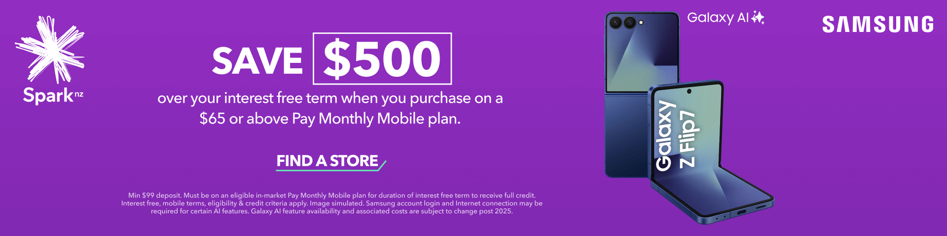 Spark - Save $500 - New Galaxy Z Flip7
