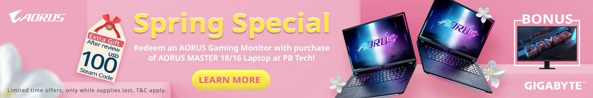 Picture of the Gigabyte AORUS MASTER Laptop + Monitor BONUS Promotions at PB Tech