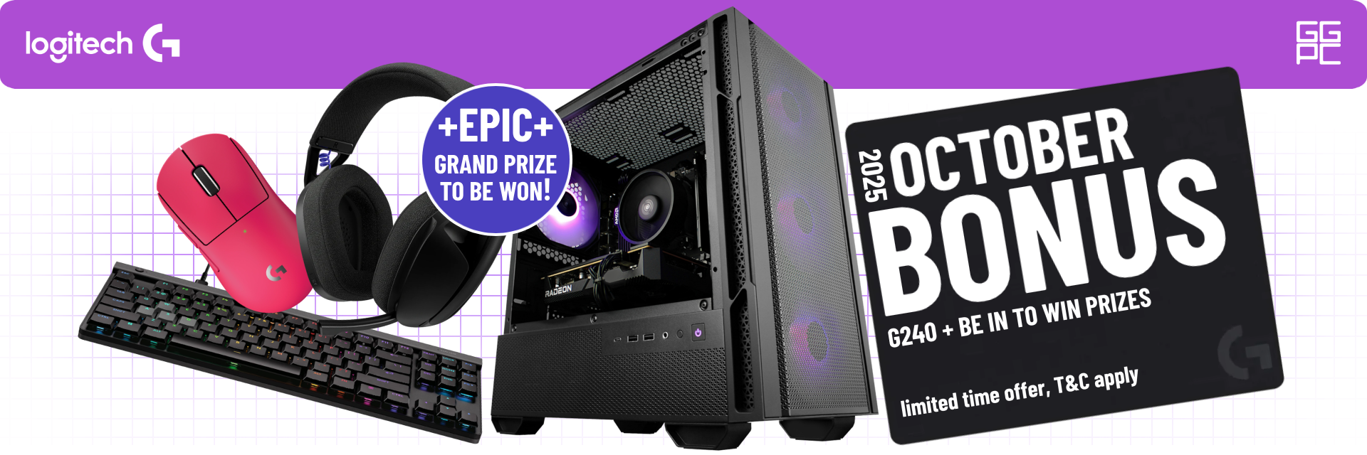 Picture of GGPC October Logitech G Gaming PC Bonus + Prize Event at PB Tech