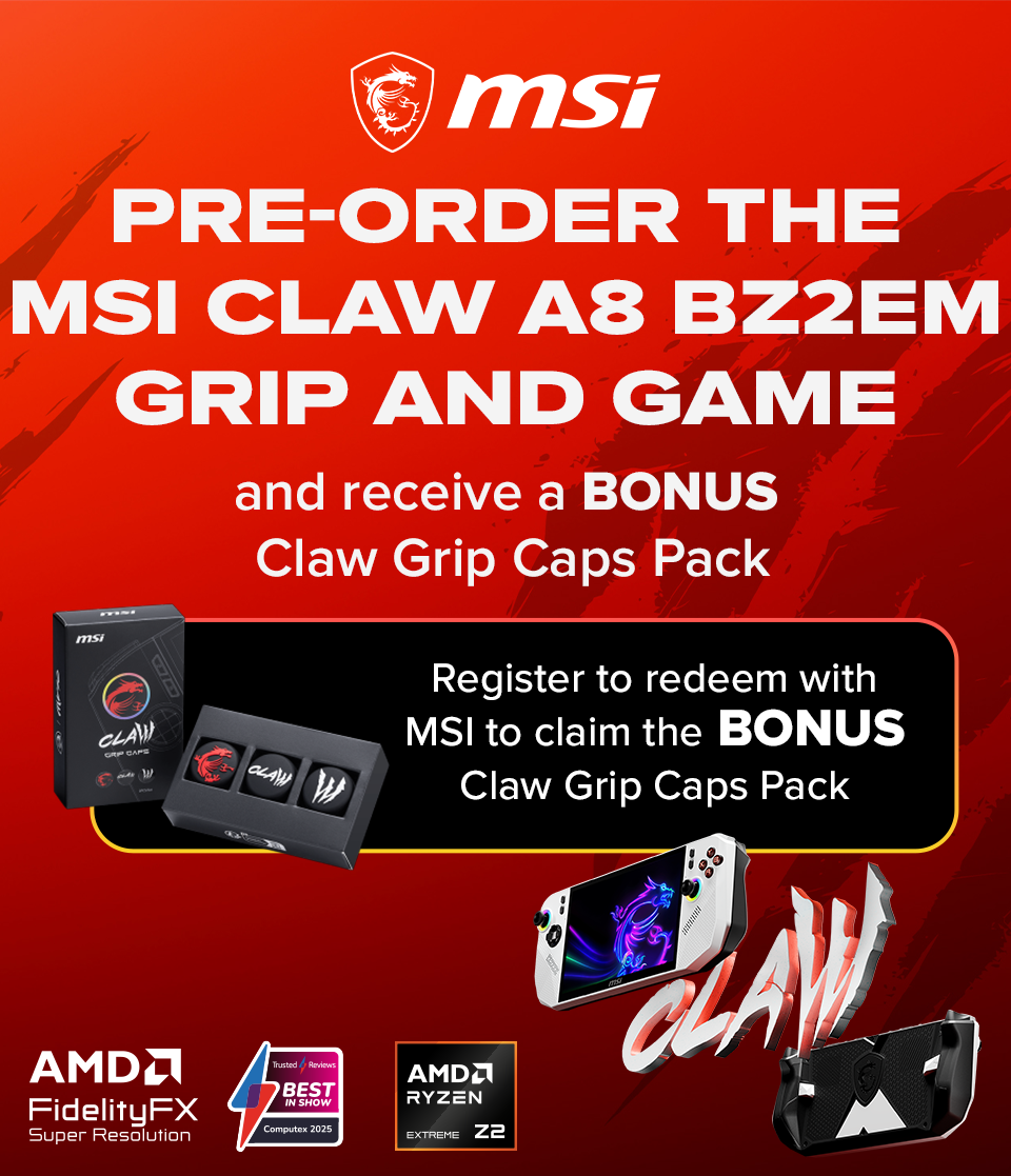 MSI Claw A8 BZ2EM Grip and Game BONUS