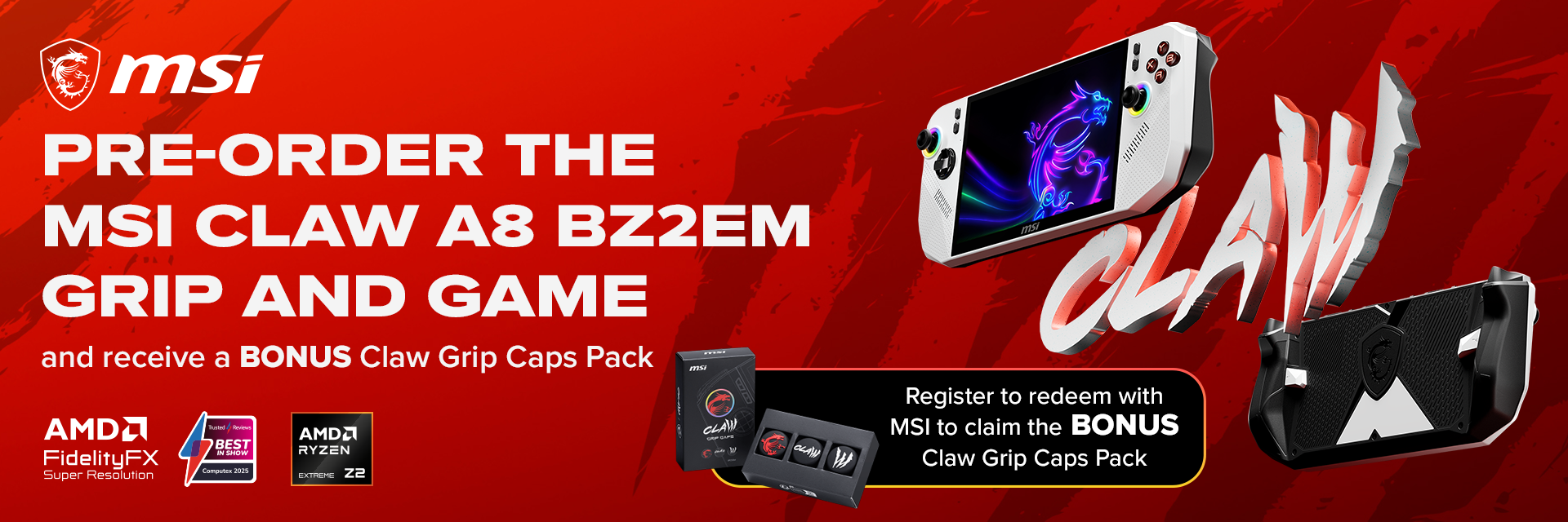 MSI Claw A8 BZ2EM Grip and Game BONUS