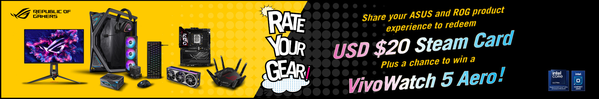 Rate your ASUS gear and be in to WIN