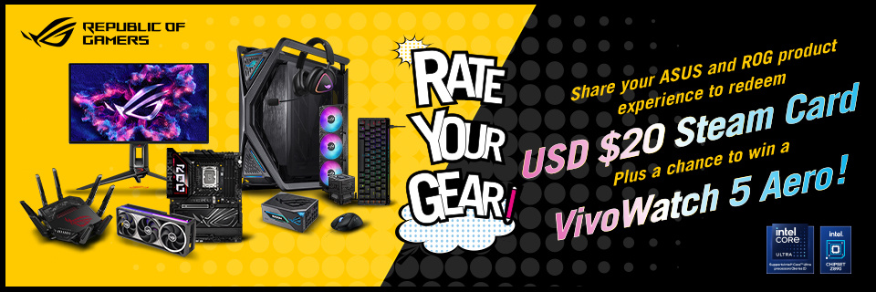 Rate your ASUS gear and be in to WIN