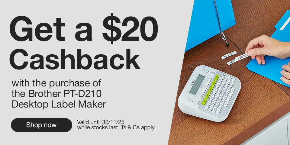 $20 Cashback Brother PT-D210