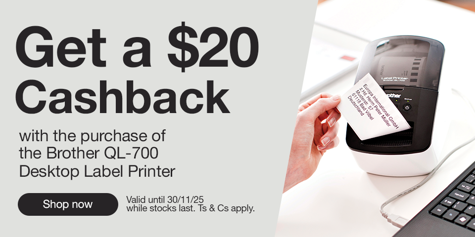 $20 Cashback Brother QL-700