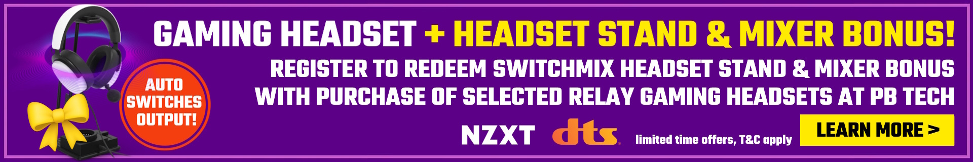 Picture of NZXT Headset + SwitchMix Headset Stand & Mixer BONUS at PB Tech!
